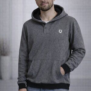 Hurley Pull Over Hoodie Men's Size Large Grey